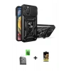 MARSİLYAN™- iPhone 16 Pro Kılıf Ahenk Klasik - Siyah Buffer Cam Ekran Koruyucu + Raze Metal Kamera Lens - SH