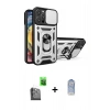 MARSİLYAN™- iPhone 16 Pro Kılıf Ahenk Klasik - Siyah Joko Magic 5D Cam + Raze Metal Kamera Lens - SH