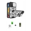 MARSİLYAN™- iPhone 16 Pro Kılıf Ahenk Klasik - Siyah Joko Magic 5D Hayalet Cam + Raze Metal Kamera Lens - BZ