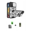 MARSİLYAN™- iPhone 16 Pro Kılıf Ahenk Klasik - Siyah Joko Magic 5D Hayalet Cam + Raze Metal Kamera Lens - SH