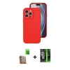 MARSİLYAN™- iPhone 16 Pro Kılıf Ahenk Serisi - Şeffaf 360 Full Body Arka Koruyucu + Raze Metal Kamera Lens - CLTM