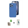 MARSİLYAN™- iPhone 16 Pro Kılıf Ahenk Serisi - Şeffaf Pasifik Cam Ekran Koruyucu + Raze Metal Kamera Lens - CLTM