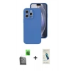 MARSİLYAN™- iPhone 16 Pro Kılıf Ahenk Serisi - Şeffaf Pasifik Cam Ekran Koruyucu + Raze Metal Kamera Lens - SH
