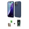 MARSİLYAN™- iPhone 16 Pro Kılıf Ahenk Serisi - Siyah 360 Mat Full Body Arka Koruyucu + Raze Metal Kamera Lens - CLTM