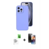 MARSİLYAN™- iPhone 16 Pro Kılıf Ahenk Serisi - Siyah 3D Antistatik Mat Seramik Nano Ekran Koruyucu + Raze Metal Kamera Lens - BZ