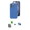 MARSİLYAN™- iPhone 16 Pro Kılıf Ahenk Serisi - Siyah 3D Antistatik Seramik Nano Ekran Koruyucu + Raze Metal Kamera Lens - SH