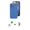 MARSİLYAN™- iPhone 16 Pro Kılıf Ahenk Serisi - Siyah Bilvis 3D Cam Ekran Koruyucu + Raze Metal Kamera Lens - BZ