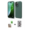 MARSİLYAN™- iPhone 16 Pro Kılıf Ahenk Serisi - Siyah Bilvis 3D Mat Cam Ekran Koruyucu + Raze Metal Kamera Lens - CLTM
