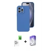 MARSİLYAN™- iPhone 16 Pro Kılıf Ahenk Serisi - Siyah Bilvis 5in1 3D Magic Cam Ekran Koruyucu + Raze Metal Kamera Lens - BZ