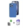 MARSİLYAN™- iPhone 16 Pro Kılıf Ahenk Serisi - Siyah Bilvis 5in1 3D Magic Cam Ekran Koruyucu + Raze Metal Kamera Lens - SH