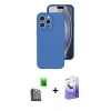 MARSİLYAN™- iPhone 16 Pro Kılıf Ahenk Serisi - Siyah Bilvis 5in1 5D Magic Hayalet Cam Ekran Koruyucu + Raze Metal Kamera Lens - SH