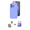 MARSİLYAN™- iPhone 16 Pro Kılıf Ahenk Serisi - Siyah Bilvis 5in1 5D Magic Hayalet Cam Ekran Koruyucu + Raze Metal Kamera Lens - CLTM