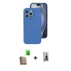 MARSİLYAN™- iPhone 16 Pro Kılıf Ahenk Serisi - Siyah Bilvis Hayalet Cam Ekran Koruyucu + Raze Metal Kamera Lens - CLTM