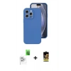MARSİLYAN™- iPhone 16 Pro Kılıf Ahenk Serisi - Siyah Buffer Cam Ekran Koruyucu + Raze Metal Kamera Lens - BZ