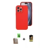 MARSİLYAN™- iPhone 16 Pro Kılıf Ahenk Serisi - Siyah Buffer Cam Ekran Koruyucu + Raze Metal Kamera Lens - CLTM