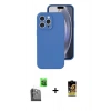 MARSİLYAN™- iPhone 16 Pro Kılıf Ahenk Serisi - Siyah Buffer Cam Ekran Koruyucu + Raze Metal Kamera Lens - SH