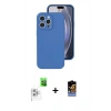 MARSİLYAN™- iPhone 16 Pro Kılıf Ahenk Serisi - Siyah Buffer Hayalet Cam Ekran Koruyucu + Raze Metal Kamera Lens - BZ