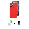 MARSİLYAN™- iPhone 16 Pro Kılıf Ahenk Serisi - Siyah Buffer Hayalet Cam Ekran Koruyucu + Raze Metal Kamera Lens - BZ