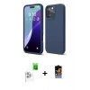 MARSİLYAN™- iPhone 16 Pro Kılıf Ahenk Serisi - Siyah Buffer Hayalet Cam Ekran Koruyucu + Raze Metal Kamera Lens - BZ