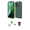 MARSİLYAN™- iPhone 16 Pro Kılıf Ahenk Serisi - Siyah Buffer Hayalet Cam Ekran Koruyucu + Raze Metal Kamera Lens - BZ
