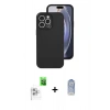 MARSİLYAN™- iPhone 16 Pro Kılıf Ahenk Serisi - Siyah Joko Magic 5D Cam + Raze Metal Kamera Lens - BZ