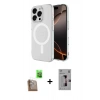 MARSİLYAN™- iPhone 16 Pro Kılıf Ahenk Yansıma Prime - Siyah Bilvis 3D Mat Cam Ekran Koruyucu + Raze Metal Kamera Lens - CLTM