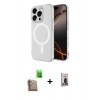 MARSİLYAN™- iPhone 16 Pro Kılıf Ahenk Yansıma Prime - Siyah Bilvis Hayalet Cam Ekran Koruyucu + Raze Metal Kamera Lens - CLTM