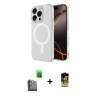 MARSİLYAN™- iPhone 16 Pro Kılıf Ahenk Yansıma Prime - Siyah Buffer Cam Ekran Koruyucu + Raze Metal Kamera Lens - SH