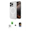 MARSİLYAN™- iPhone 16 Pro Kılıf Ahenk Yansıma Prime - Siyah Buffer Hayalet Cam Ekran Koruyucu + Raze Metal Kamera Lens - BZ