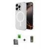 MARSİLYAN™- iPhone 16 Pro Kılıf Ahenk Yansıma Prime - Siyah Joko Magic 5D Hayalet Cam + Raze Metal Kamera Lens - SH