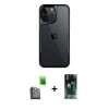 MARSİLYAN™- iPhone 16 Pro Kılıf Akış Çizgi Koleksiyonu - Siyah 360 Mat Full Body Arka Koruyucu + Raze Metal Kamera Lens - SH