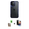MARSİLYAN™- iPhone 16 Pro Kılıf Akış Çizgi Koleksiyonu - Siyah 3D Antistatik Mat Seramik Nano Ekran Koruyucu + Raze Metal Kamera Lens - CLTM