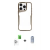 MARSİLYAN™- iPhone 16 Pro Kılıf Akış Çizgi Koleksiyonu - Siyah Joko Magic 5D Cam + Raze Metal Kamera Lens - BZ