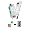 MARSİLYAN™- iPhone 16 Pro Kılıf Atlas Doku Koleksiyonu - Siyah Bilvis 3D Mat Cam Ekran Koruyucu + Raze Metal Kamera Lens - CLTM