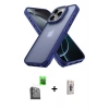 MARSİLYAN™- iPhone 16 Pro Kılıf Atlas Form - Siyah Bilvis 3D Cam Ekran Koruyucu + Raze Metal Kamera Lens - SH
