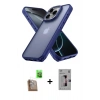 MARSİLYAN™- iPhone 16 Pro Kılıf Atlas Form - Siyah Bilvis 3D Mat Cam Ekran Koruyucu + Raze Metal Kamera Lens - CLTM