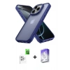 MARSİLYAN™- iPhone 16 Pro Kılıf Atlas Form - Siyah Bilvis 5in1 3D Magic Cam Ekran Koruyucu + Beyaz Raze Metal Kamera Lens