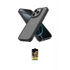 MARSİLYAN™- iPhone 16 Pro Kılıf Atlas Form - Siyah Buffer Cam Ekran Koruyucu