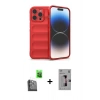 MARSİLYAN™- iPhone 16 Pro Kılıf Atlas Koleksiyonu - Siyah Bilvis 3D Mat Cam Ekran Koruyucu + Raze Metal Kamera Lens - SH