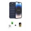 MARSİLYAN™- iPhone 16 Pro Kılıf Atlas Koleksiyonu - Siyah Buffer Cam Ekran Koruyucu + Raze Metal Kamera Lens - BZ
