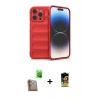 MARSİLYAN™- iPhone 16 Pro Kılıf Atlas Koleksiyonu - Siyah Buffer Cam Ekran Koruyucu + Çöl Titanyum Raze Metal Kamera Lens