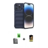 MARSİLYAN™- iPhone 16 Pro Kılıf Atlas Koleksiyonu - Siyah Buffer Cam Ekran Koruyucu + Raze Metal Kamera Lens - SH