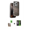 MARSİLYAN™- iPhone 16 Pro Kılıf Atlas Minimal Özel Seri - Şeffaf 360 Full Body Arka Koruyucu + Raze Metal Kamera Lens - CLTM