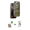 MARSİLYAN™- iPhone 16 Pro Kılıf Atlas Minimal Özel Seri - Şeffaf Pasifik Cam Ekran Koruyucu + Raze Metal Kamera Lens - CLTM