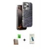 MARSİLYAN™- iPhone 16 Pro Kılıf Atlas Minimal Özel Seri - Şeffaf Pasifik Cam Ekran Koruyucu + Raze Metal Kamera Lens - CLTM
