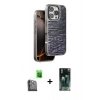MARSİLYAN™- iPhone 16 Pro Kılıf Atlas Minimal Özel Seri - Siyah 360 Mat Full Body Arka Koruyucu + Raze Metal Kamera Lens - SH