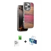 MARSİLYAN™- iPhone 16 Pro Kılıf Atlas Minimal Özel Seri - Siyah 3D Antistatik Cam Ekran Koruyucu + Raze Metal Kamera Lens - BZ