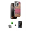 MARSİLYAN™- iPhone 16 Pro Kılıf Atlas Minimal Özel Seri - Siyah 3D Antistatik Hayalet Cam Ekran Koruyucu + Raze Metal Kamera Lens - SH