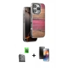 MARSİLYAN™- iPhone 16 Pro Kılıf Atlas Minimal Özel Seri - Siyah 3D Antistatik Mat Seramik Nano Ekran Koruyucu + Raze Metal Kamera Lens - SH