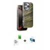MARSİLYAN™- iPhone 16 Pro Kılıf Atlas Minimal Özel Seri - Siyah 3D Antistatik Seramik Nano Ekran Koruyucu + Raze Metal Kamera Lens - BZ